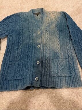 ISO ISO ISO imogene + willie Ombre Blue Cable Knit Cardigan Not 4 sale ISO